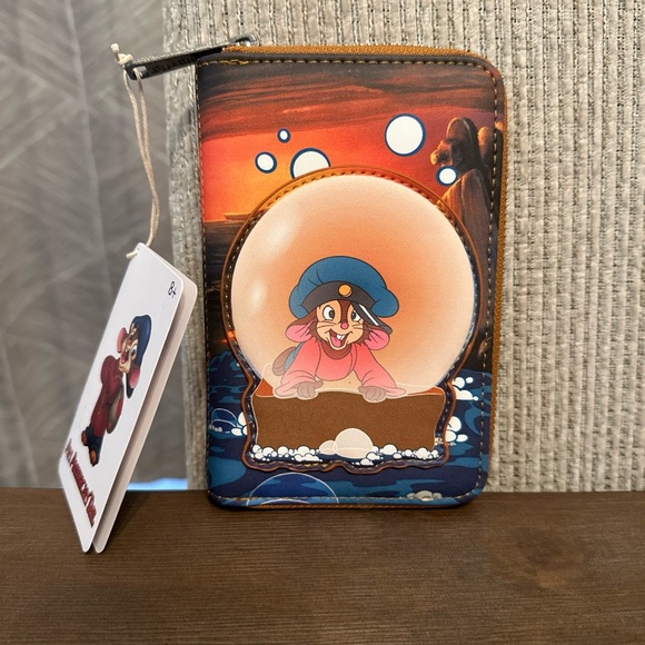 NWT Loungefly Disney\'s‎ An American Tale Fievel Zip Around Wallet Hard Tag